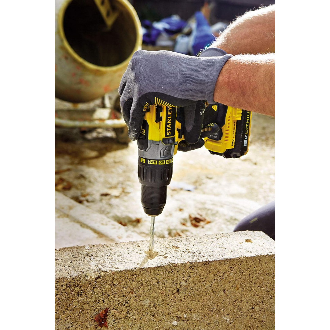 Stanley STDC18LHBK-B5, Cordless 18V Li-Lon Hammer Drill, 2 YEARS WARRANTY