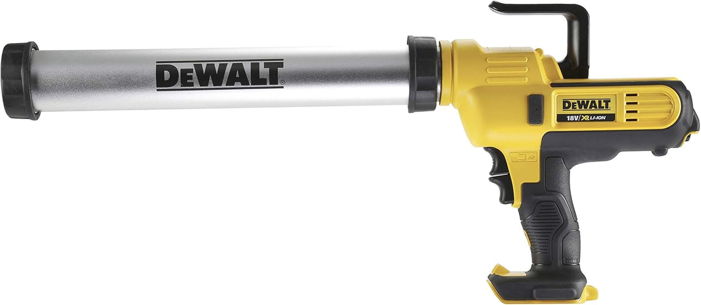 DEWALT DCE580N-XJ Caulk Gun With 1X 2.0AH 18 V Battery, Yellow/Black, 300-600 ml