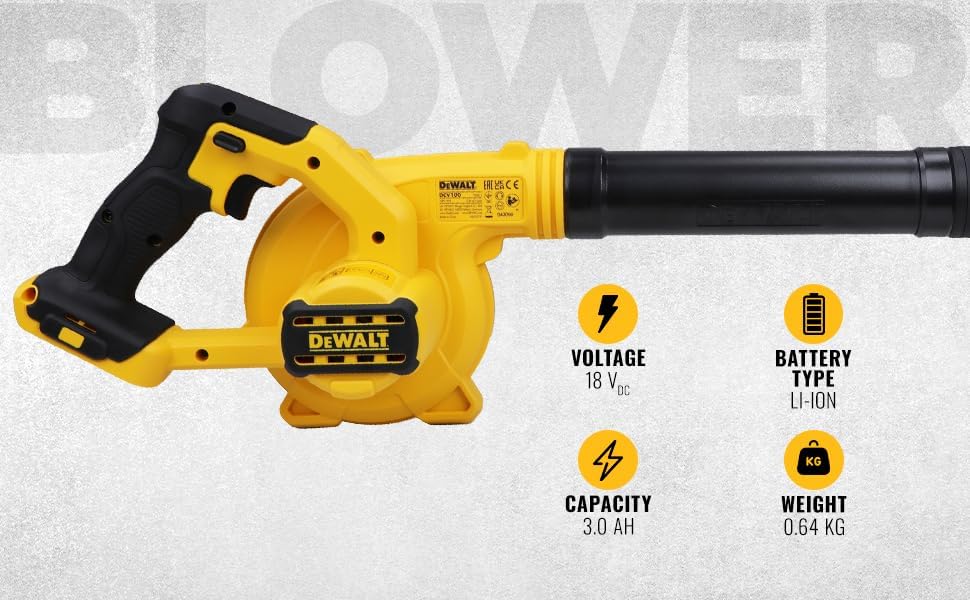 DEWALT DCV100-XJ 18V XR Cordless Blower / BARE UNIT