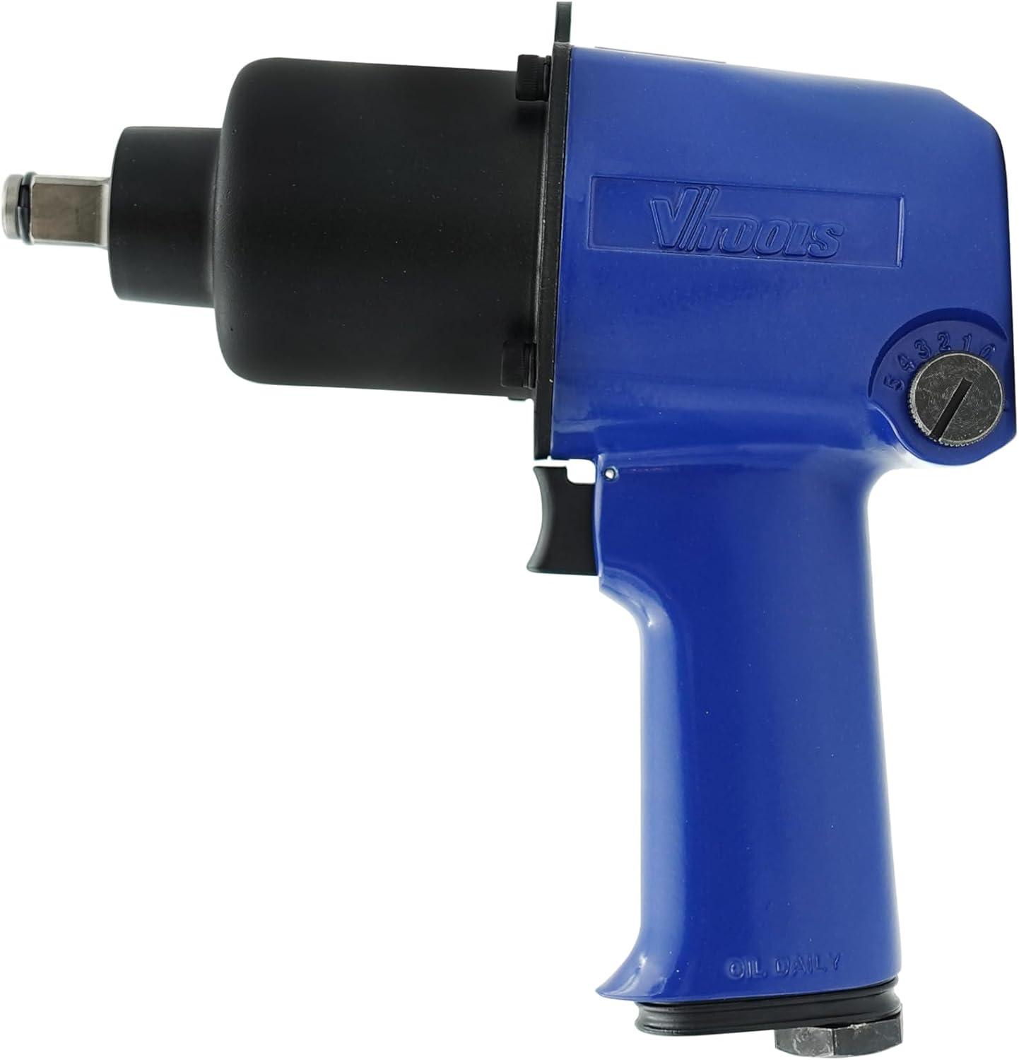 VTOOLS VT6107 Air Impact Wrench 1/2 Inch, Max Torque 850Nm, Up to 7000RPM, Twin Hammer, Lightweight, Heavy Duty Impact Gun for Auto Repair, Changing Tires and Automobile, 2 Years Warranty, blue,