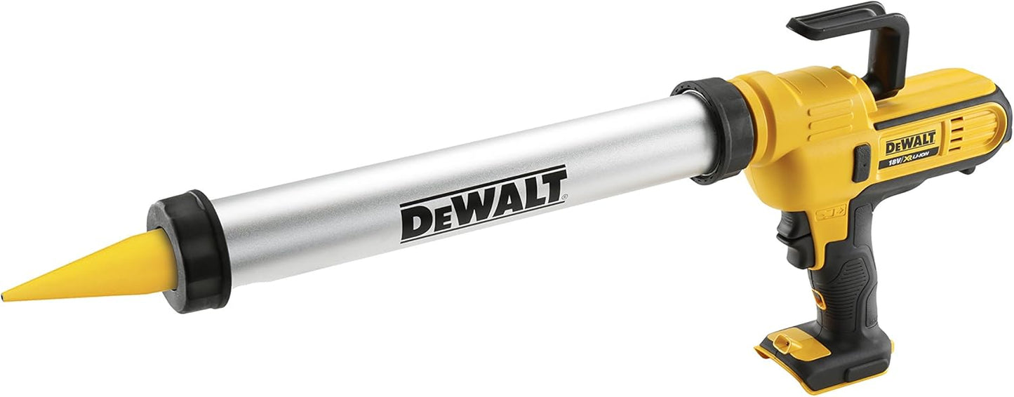 DEWALT DCE580N-XJ Caulk Gun With 1X 2.0AH 18 V Battery, Yellow/Black, 300-600 ml