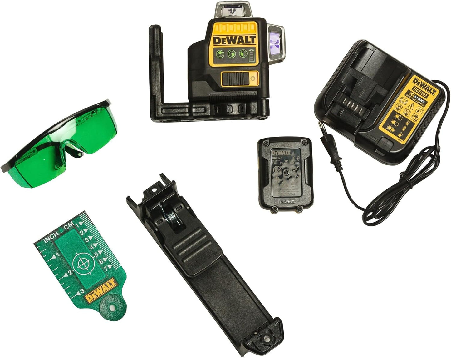 DeWalt DCE089D1G-GB 10.8V SELF LEVEL MULTI LINE LASER GREEN, Yellow/Black,