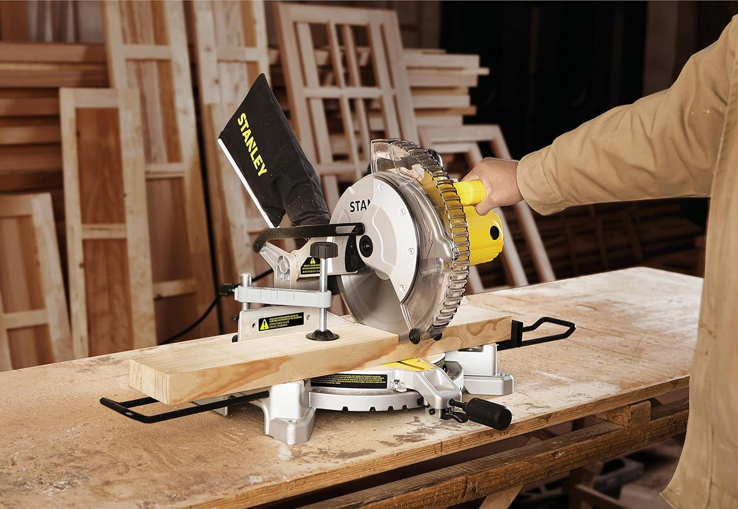 STANLEY SM16 MITRE SAW 1650W, 2 YEAR WARRANTY + WARRANTY CARD