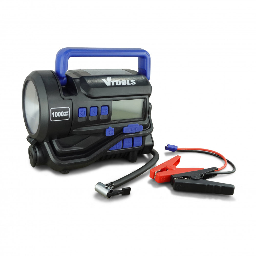VTOOLS VT1305 5 in 1 Jump Starter with Air Compressor