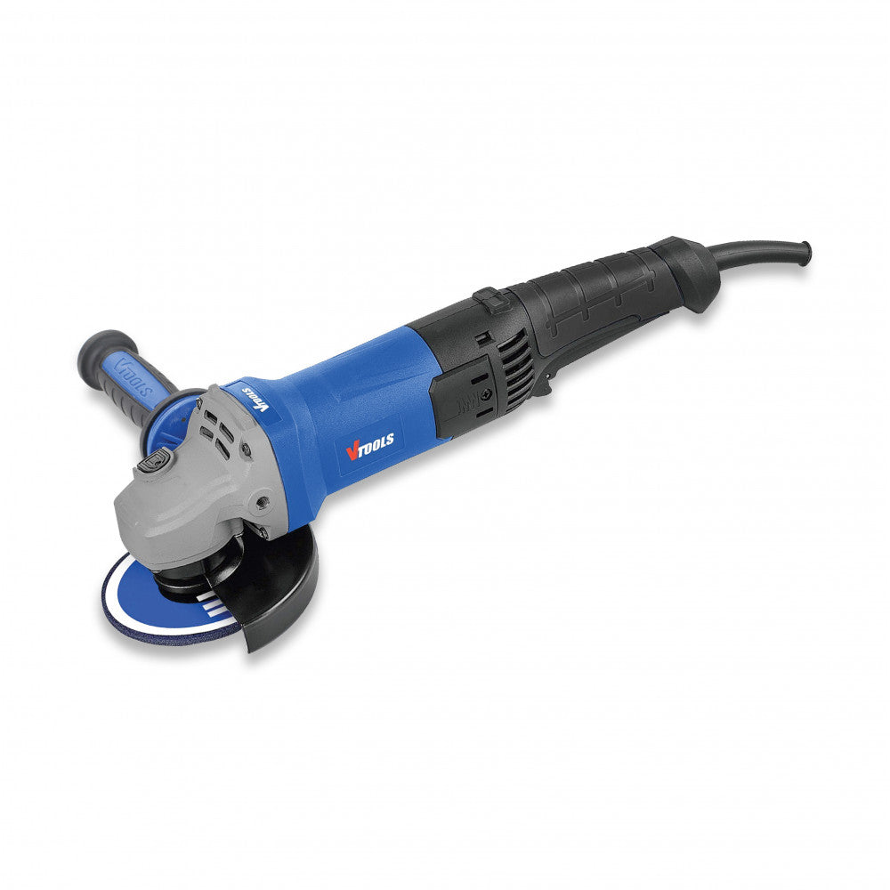 VTOOLS 1200W 115mm Professional Angle Grinder with Adjustable Speed