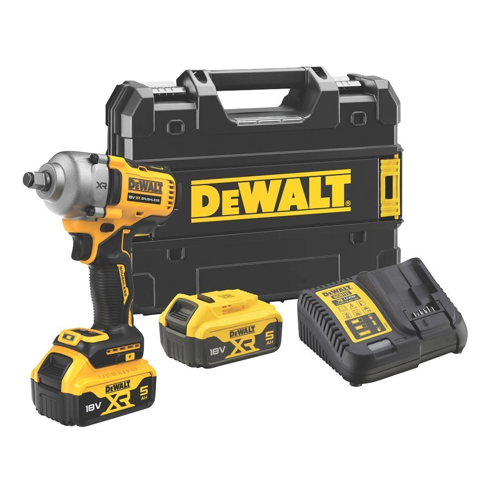 Dewalt DCF891P2T-GB 18V 1/2 In. Cordless Impact Wrench, 812 Nm, Brushless Motor, 3 YEARS WARRANTY
