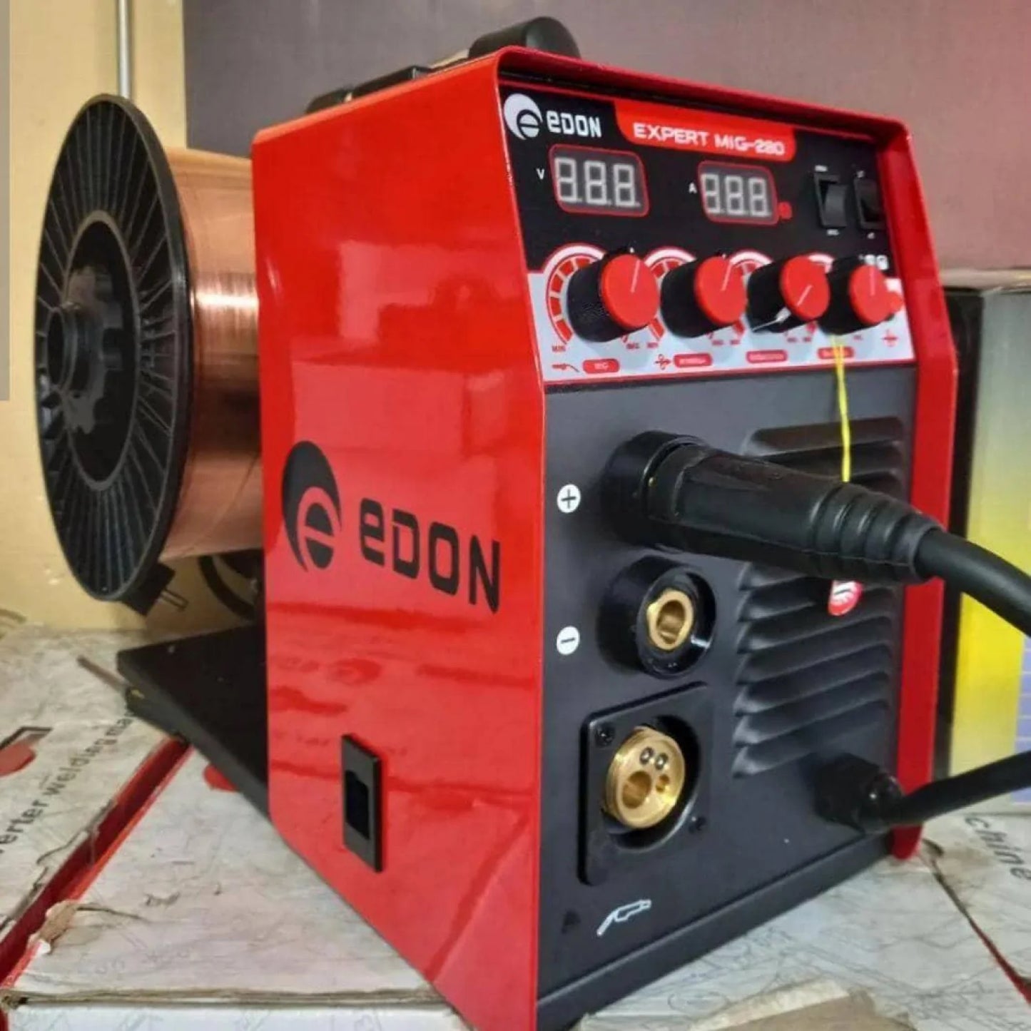 EDON MIG-280 HEAVY DUTY MIG MACHINE FOR MS AND ALUMINUM INCLUDING MIG TORCH 3 MTR, 6 MONTH SERVICE WARRANTY