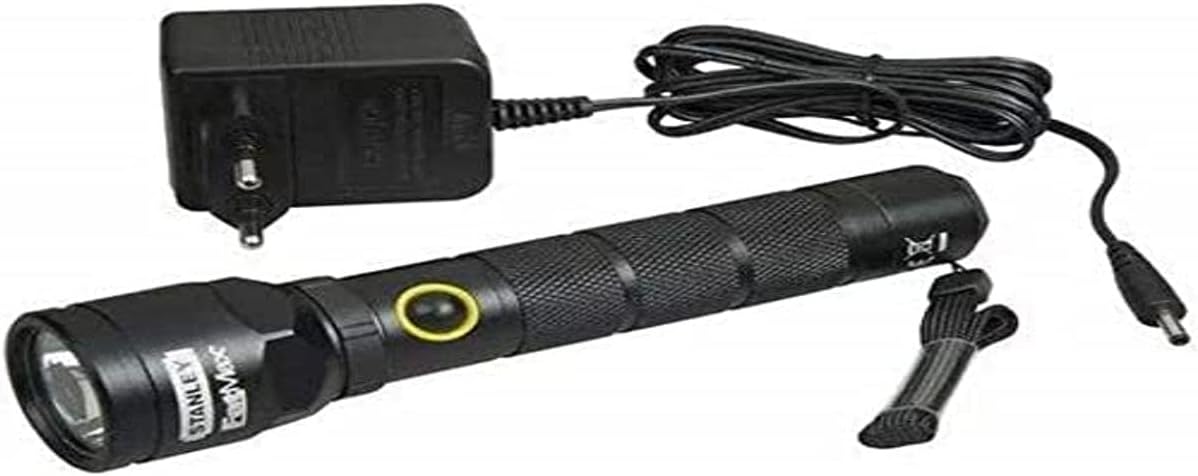 Stanley 1-95-154 Rechargeable Led Flashlight, Black/Yellow