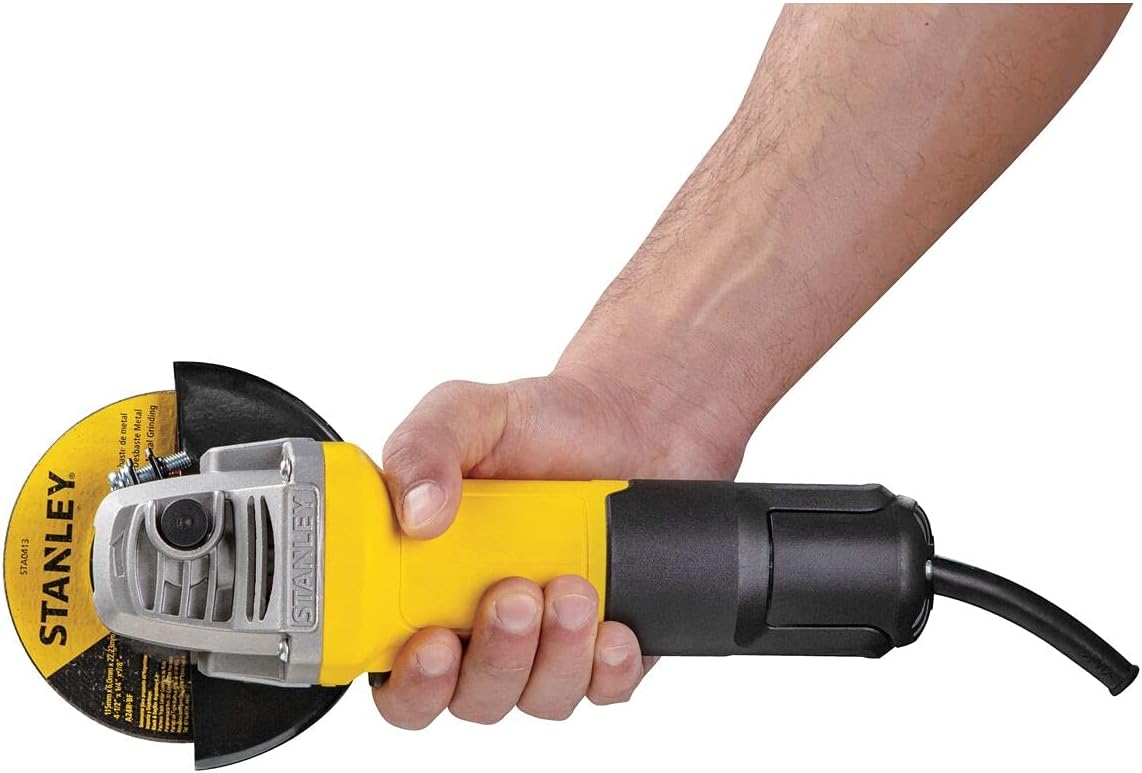 Stanley Small Angle Grinder, 750 W, 115 Mm, M14, 12,000 Rpm, Yellow/Black - Sg7115-B5, 2 Years Warranty