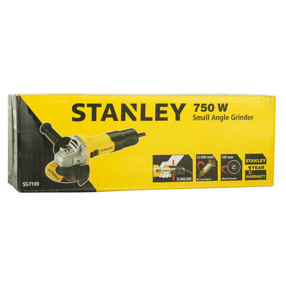 STANLEY SG7100-B5 SLIM Small Angle Grinder, 179 mm Gripping Girth, 750 W High Performance