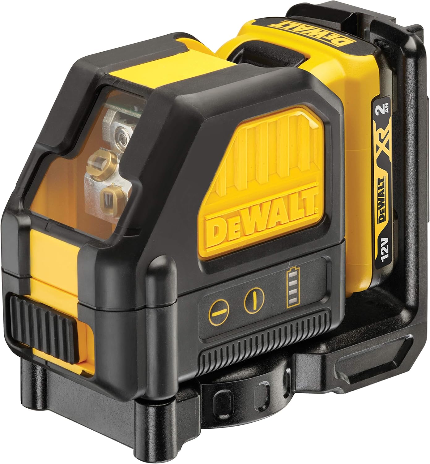 DeWalt 10.8V lithium ion battery, Laser Level, Self-Leveling, Horizontal and Vertical Cross Line Laser with Magnetic Mount Base,Red Beam, Laser, Yellow/Black, DCE088D1R-GB