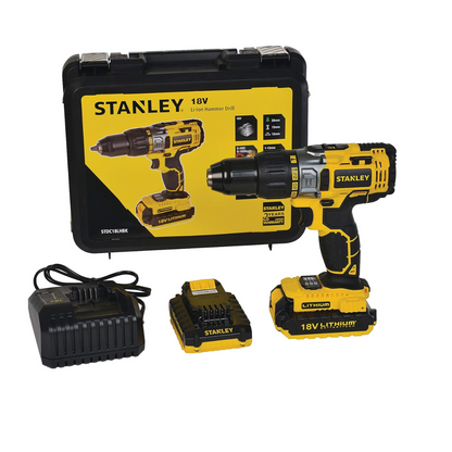 Stanley Power Tool,Cordless 18V Li-Lon Hammer Drill,STDC18LHBK-B5 18V