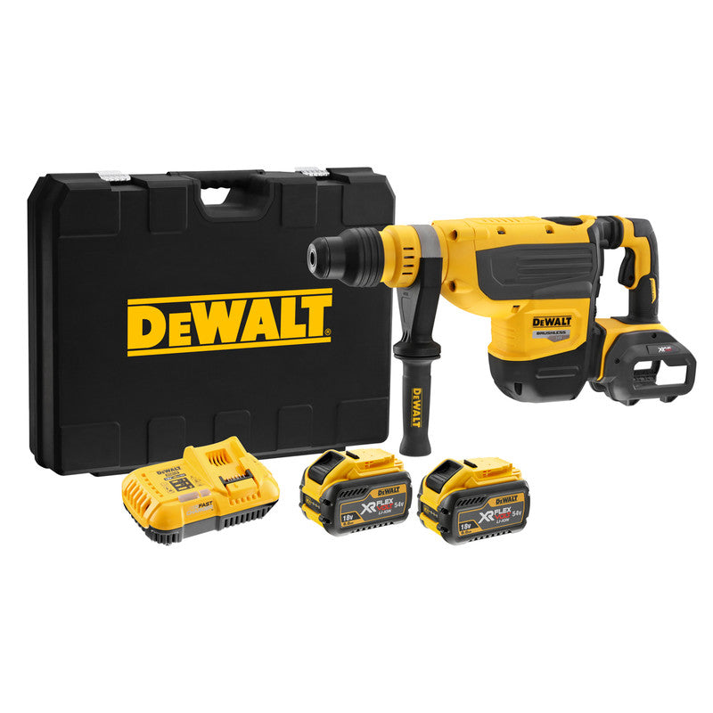 DEWALT DCH733X2-GB 54V XR FLEXVOLT SDS MAX ROTARY HAMMER DRILL 2 X 9.0AH