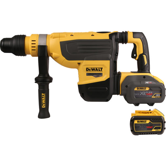 DEWALT DCH733X2-GB 54V XR FLEXVOLT SDS MAX ROTARY HAMMER DRILL 2 X 9.0AH