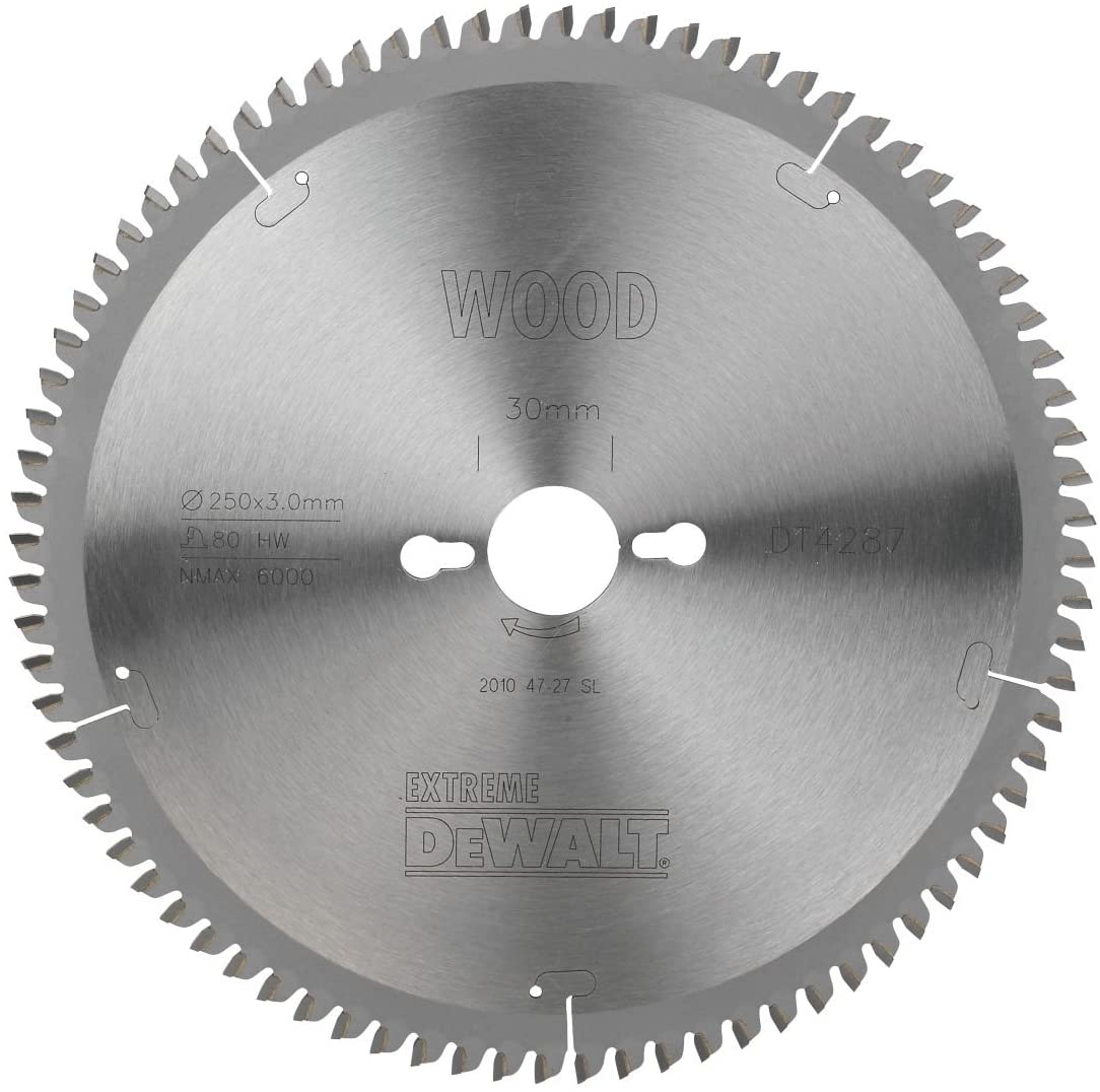 DEWALT DT4287-QZ EXTREME CIRCULAR SAW BLADE 250MM X 30MM X 80T