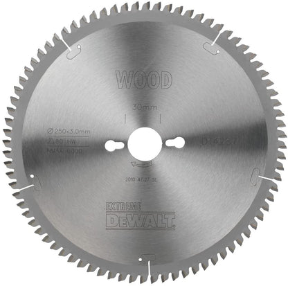 DEWALT DT4287-QZ EXTREME CIRCULAR SAW BLADE 250MM X 30MM X 80T