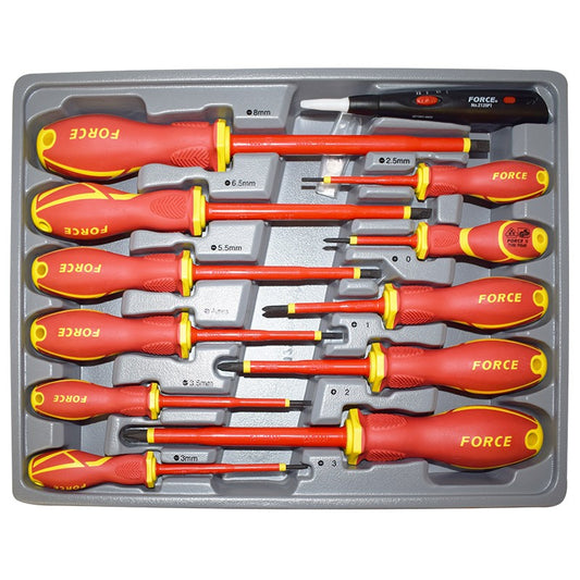 FORCE 2125N INSULATED SCREWDRIVER SET 12PC