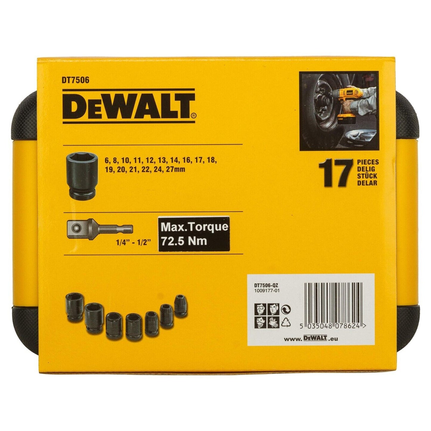 DEWALT DT7506-QZ 17PC; IMPACT SOCKET